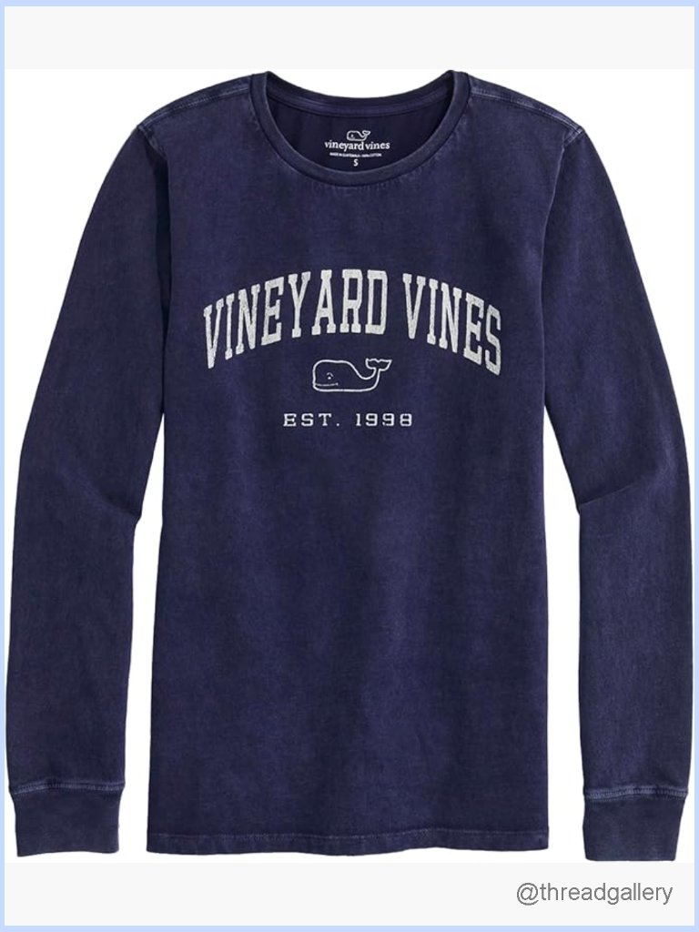 Long-Sleeve Tee, Relaxed Fit, Cotton, Ribbed Cuff & Collar, Casual Everyday Wear